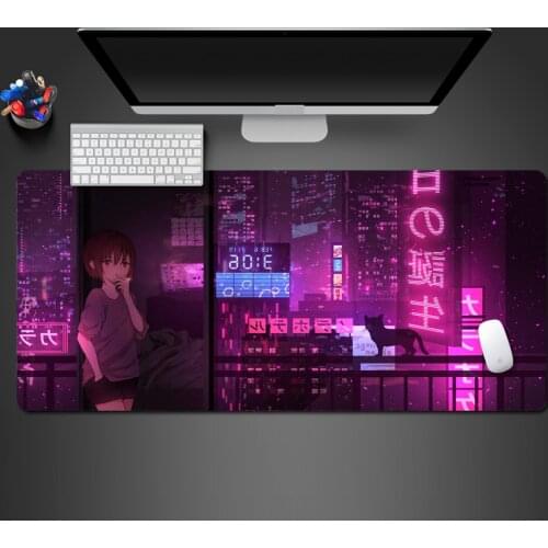 High Quality Animation Girl Cool Mouse Pad Fashion Best-Selling Natural Rubber Edge Mat Notebook Computer Non-Slip Mouse Pad