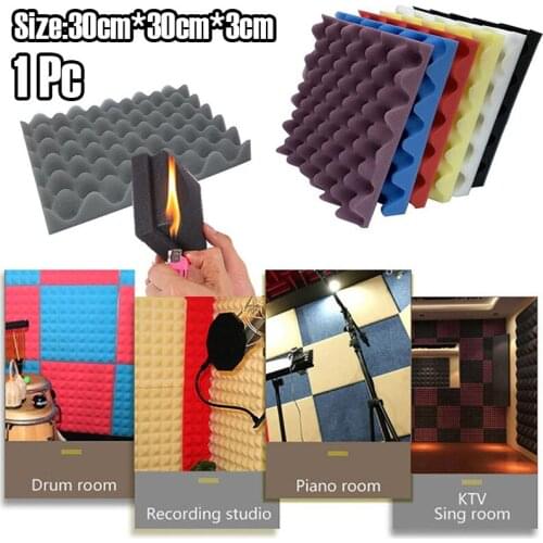 1pcs 30x30cm Soundproof Foam Egg Profile Sound Absorbent Foam Acoustic Panel Noise Absorption File for KTV Audio Room
