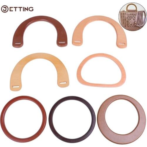 1PC Wooden Resin Handle Replacement DIY Handbag Purse Frame Bag Accessories Tool Bag Parts