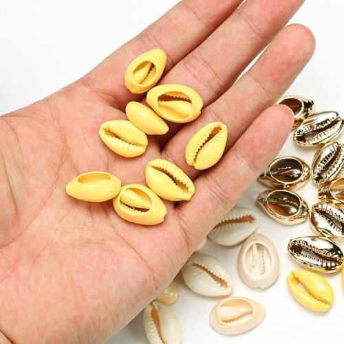 10/20/30/50pcs Colorful DIY Seashell Cowrie Conch Beads for Shell Earrings Bracelet Necklace Making Beach Jewelry Accessories