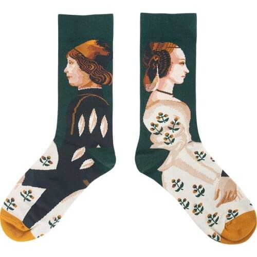 10pcs/lot High Quality Autumn and Winter New Personality Creative Color Tide Socks Men and Women Cotton Couple Socks Tube Socks