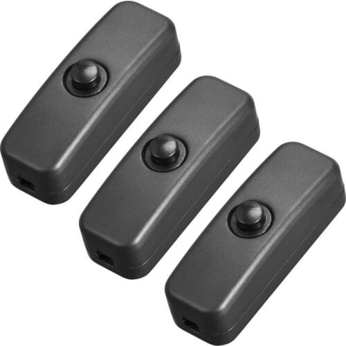 10 LOT) DC Inline ON/OFF Cord Cable Switch DIY Push on/off Switch DC 1~250V 1A