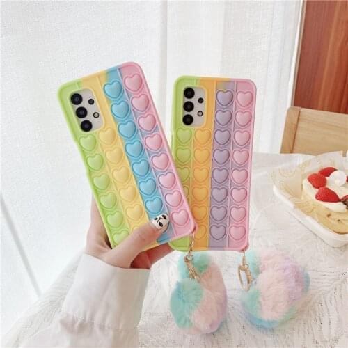 3D Love heart Cute Case For samsung Galaxy Note20 10 S20 S21 ultra S10 plus pro S9 A10 A11 A12 A20 A30 A50 A21A31A51 A71 A32 A01