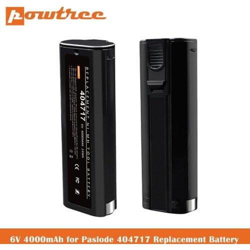 404717 for Paslode Battery Ni-MH 4000mAh 6V Replacement Battery for 900420 900600 902000 B20544E BCPAS-404717 404400 405176 IM35
