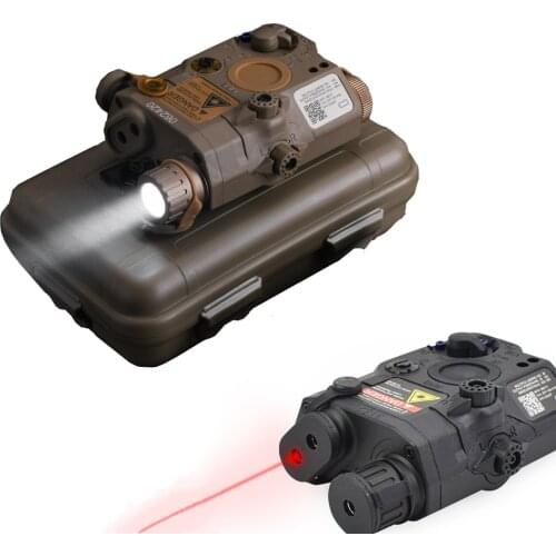 Airsoft LA-5 PEQ15 Red Dot IR Laser Sight Tactical LA5C PEQ 15 Weapon Flashlight 200lumes Hunting Armas White Scout Light