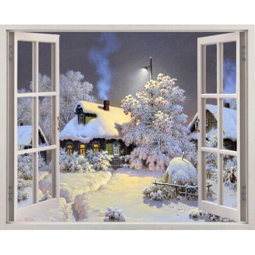 5D DIY Diamond Painting Snow Animals Flowers Trees Scenery Patterns Cross Stitch Needlework diamond Rhinestone Home decoration
