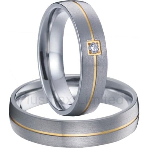 Anel pure Titanium jewelry variety of finishes engagement wedding rings for men and women