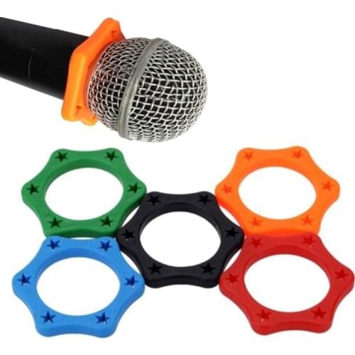 5Pcs Rubber Wireless Handheld Microphone Anti-rolling Protective Sleeve Mic Protection Anti-drop Ring