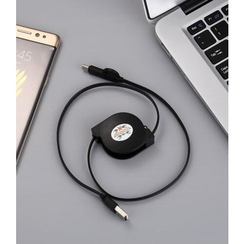 Fast Charging 2 in 1 Universal Micro USB retractable cable Type-C Charge Data Cable For Samsung HTC Xiaomi Charge Data Wire