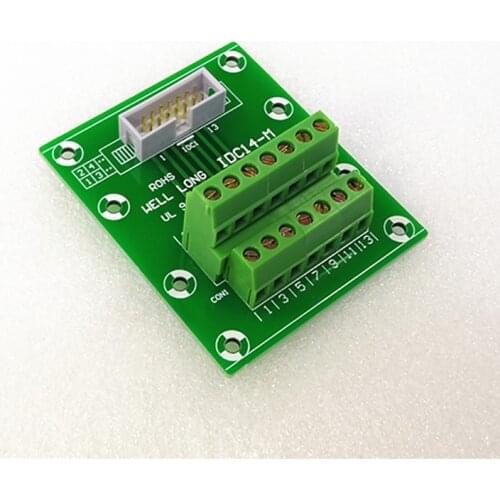 DC3 14P 2x7Pins Header Breakout Board, Terminal Block, Connector