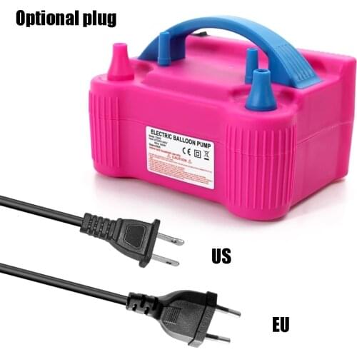 Electric Balloon Inflator 220V Air Blower Air Pump for Balloons Two Nozzle Party Decoration Portable Baloon Machine EU/US plug