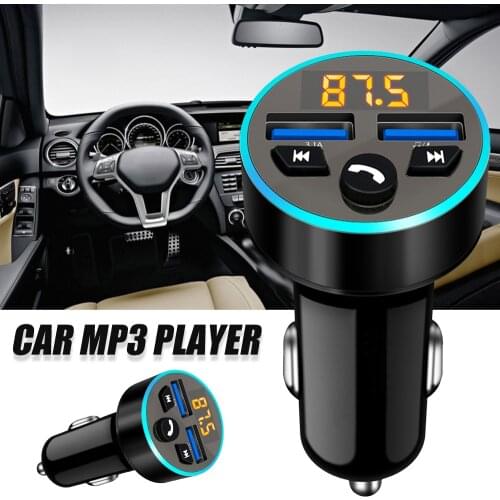 FM Transmitter Bluetooth-Compatible 5.0 Car Kit LED Display Dual USB Car Charger 3.1A 1A USB MP3 Music Player support TF/U Disk