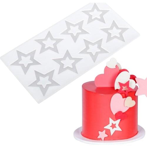 3D Star Shape Muffin Pan Baking Stencil Cake Decorating Tools Cupcake Silicone Chocolate Mould Decor Kitchen Bakeware