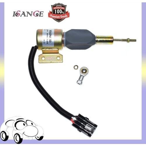 ISANCE Fuel Shutdown Shut Down Solenoid Valve 12V For Diesel Engine OEM# 3932529 3930658 J932529 J930658 J991167 SA-4756-12