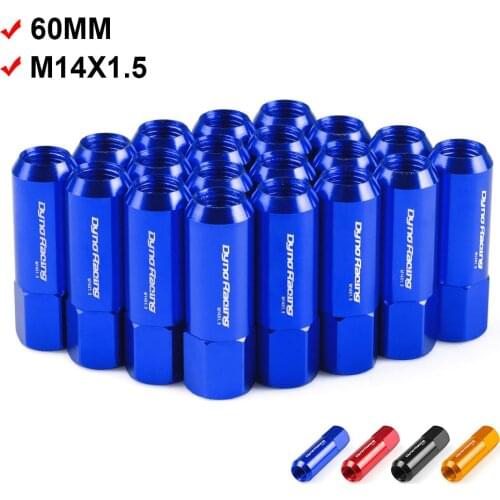 Dynoracing 60MM M14 X 1.5 Wheel Nuts New 20PCS Racing Lug Wheel Nuts Screw Aluminum Lug nut YC101006