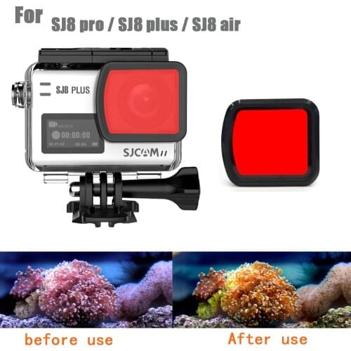 SJCAM SJ8 Red Diving Filter For sj8 PLUS sj8 PRO sj8 AIR Camera Waterproof Case Red Filter Lens Cap For SJCAM camera Accessories
