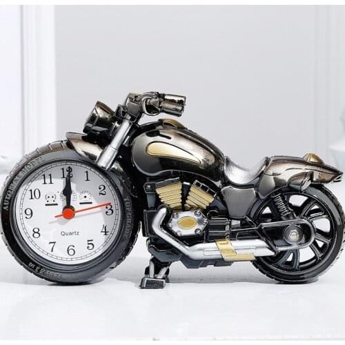 Fashion Personality Motorcycle Alarm Clock Gold Black Student Bedhead Table Clocks Creative 4 Style Home Decor Kid Birthday Gift