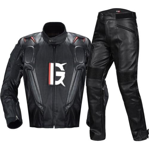 Motorcycle Jacket PU Leather Chaqueta Moto Winter Cold-proof Men Moto Motocross Jacket Motorbike Riding Clothing Protective Gear