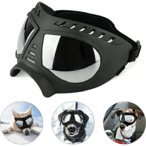 New Arrival Pet Dog Mask Glasses Adjustable Waterproof Snow-proof Soft Black White Dogs Goggles Sunglasses For Medium Large Dog