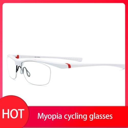 The New TR90 Sports Half-Frame Outdoor Bicycle Myopia Glasses Non-slip Nose Pads Can Be Equipped