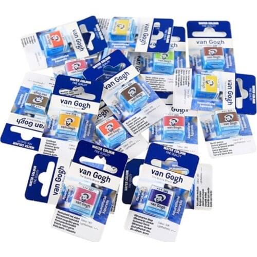 Original Van Gogh Solid Watercolor Half Pans Acuarelas Artist Aquarell