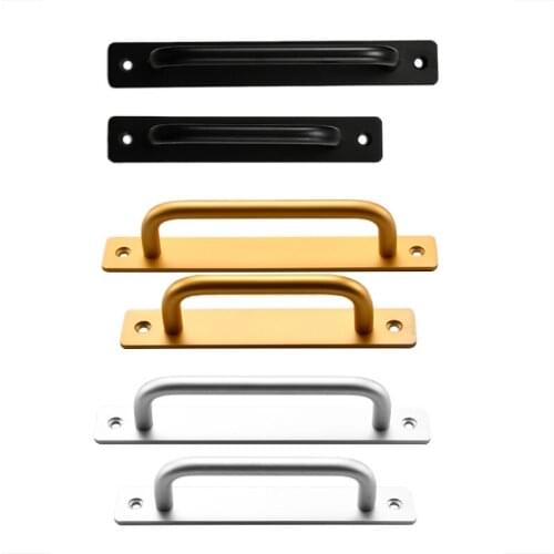 Punch-Free Furniture Door Handle Modern Minimalist Door Knob Aluminum Alloy Drawers Cabinet Handle Bedroom Kitchen Decor