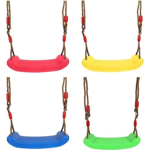 Plastic Garden Swing Kids Hanging Seat Toys with Height Adjustable Ropes