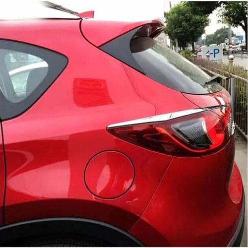 FIT FOR Mazda CX-5 CX5 2013 2014 2015 2016 CHROME REAR TAIL LIGHT LAMP TAILLIGHT COVER EYELID EYEBROW LID GARNISH BEZEL MOLDING