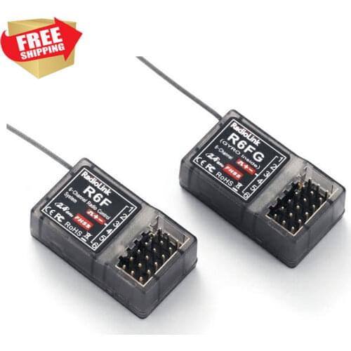 Radiolink R6F/R6FG R7FG 6CH 2.4GHz Receiver Gyro Integrated HV Servo Supported RC4GS RC6GS RC4G T8FB option upgrade parts