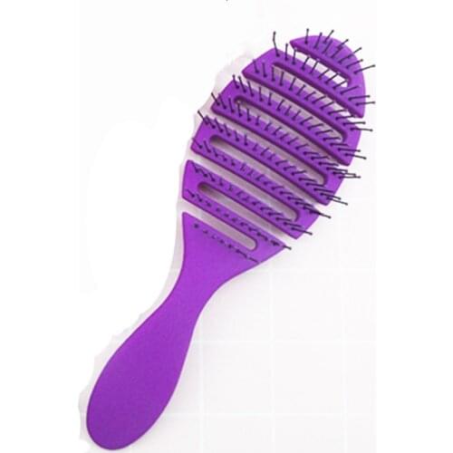 1pcs Black Violet Comb Hair Brush Hair Styling Tools Anti Tangle Anti-static Head Massager Hairbrush High Quality Magic Comb