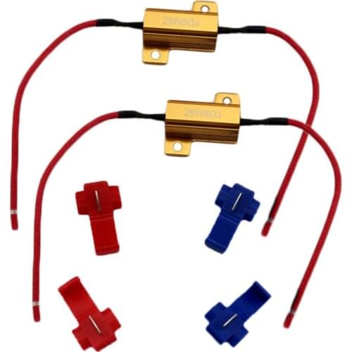 2PCS(1Pair) 25W 8Ohm Load Resistors LED Light Warning Fix For LED Marker Lamp Wedge Bulbs Turn Signal Fix Hyperflash