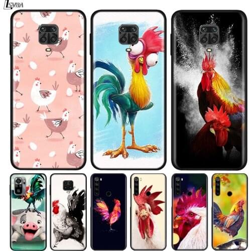 Silicone Cover Cock Rooster chicken For Xiaomi Redmi Note 10 10S 9 9C 9S Pro Max 9T 8T 8 7 6 5 Pro 5A 4X 4 Phone Case