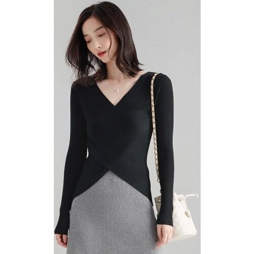 Женские пуловеры с V-образным вырезом Silkqueen China At AliExpress