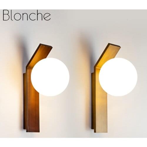 Modern Led Glass Wall Light Fixture Bedroom Creative Wall Lamp Stairs Bathroom Mirror Light Industrial Loft Decor Wall Sconces