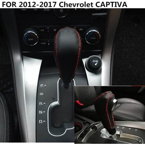 Super 3D Leather hand stitched gear shift knob cover FOR 2012-2017 Chevrolet CAPTIVA Car styling accessories