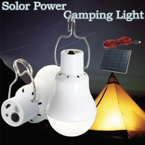 20W Solar Panel Power LED Bulb Light Portable Outdoor Camping Energy Lamp hot sale