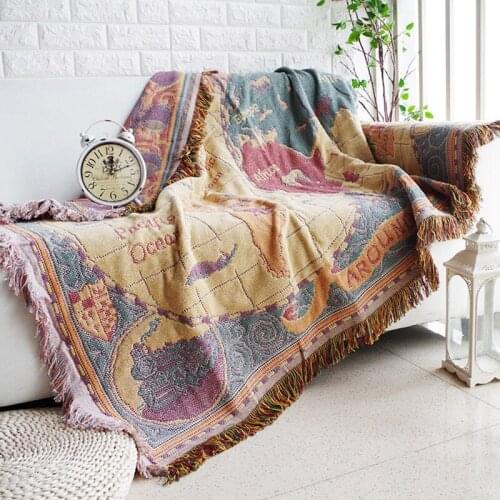 Boho Knitted Chair Sofa Cover Towel Soft Throw Blanket Lace Slipcover Luxury Decor For Bed Bedspread Outdoor Beach Sandy Carpet