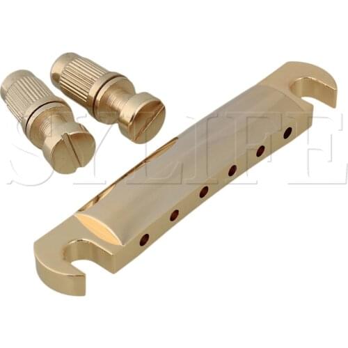 GOLD GUITAR TAILPIECE W/ STUDS FOR ELECTRIC GUITAR