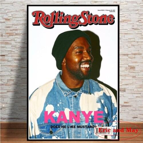 Star Kanye West Rapper Music Singer Album Collage Wall Pictures For Living Room Vintage Poster Decorative Home Decor Tableau