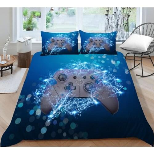 Fashion 3D Blue Bubble Game Pad Printing Bedding set Duvet cover with pillowcases Single Queen King sizes 2/3 pieces