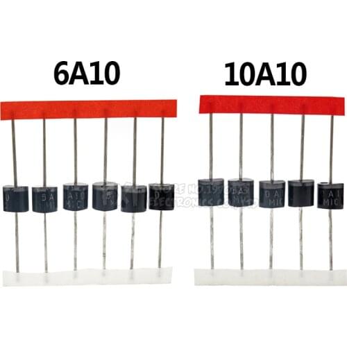 20PCS 10A10 6A10 6A 10.0 AMP SILICON RECTIFIERS Rectifier Diode 10A 1000V R-6