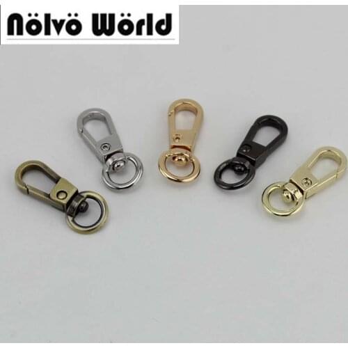 200pcs 50pcs 8mm top ending gold silver tone trigger snap hook clasp metal clip swivel dog leash hardware 5colors