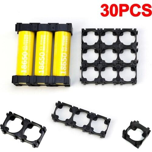 New 30pcs 18650 Battery Holder Bracket DIY Cylindrical Batteries Pack fixture Anti Vibration Case Storage Box Container