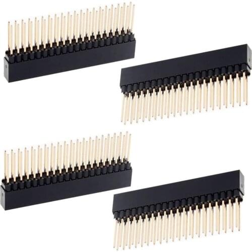 4PCS Stacking Header for Raspberry Pi A+/B+/Pi 2/Pi 3 - 2x20 Extra Tall Header