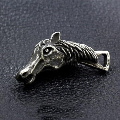 925 STERLING SOLID SILVER MENS Biker Punk Rock Horse Artisan PENDANT Charm Jewelry A3183