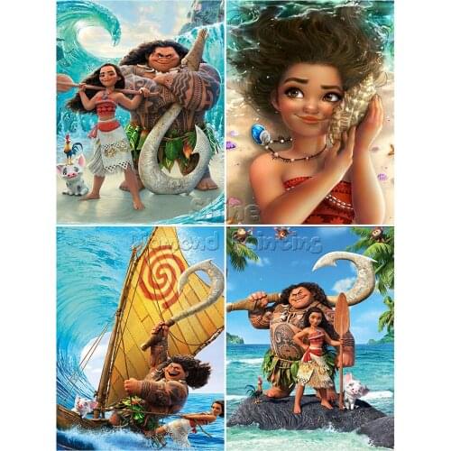 Diamond Painting Cartoon Princess Ocean Warrior Children Embroidery 5D DIY Home Decoration Mosaic Kit Full Square Round Art