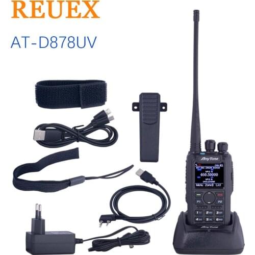 Anytone AT-D878UV Portable Handheld Ham Walkie Talkie Dual Band Digital DMR Analog GPS Two Way Radio