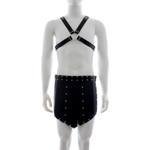 Bondage Sex Toys For Men Erotic Leather Suit Fetish Sex Leather Clothing Adult Games For Couples