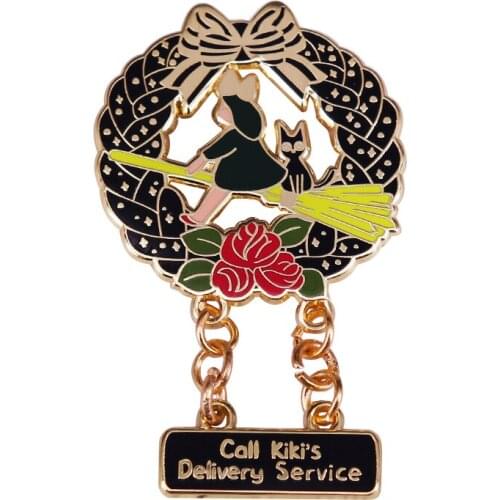 Call Kikis Delivery Service Brooch Fantasy Adventure Animation Movie Badge