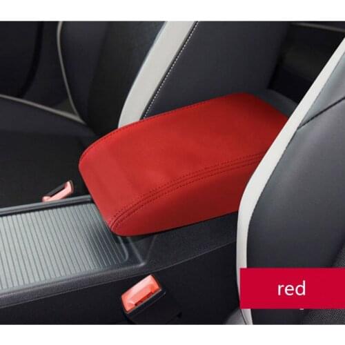 Car Center Armrest Cover Leather Surface Shell Trim Fit for 2021 VW Golf 8